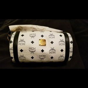 MCM Crossbody Handbag Barrel B&W